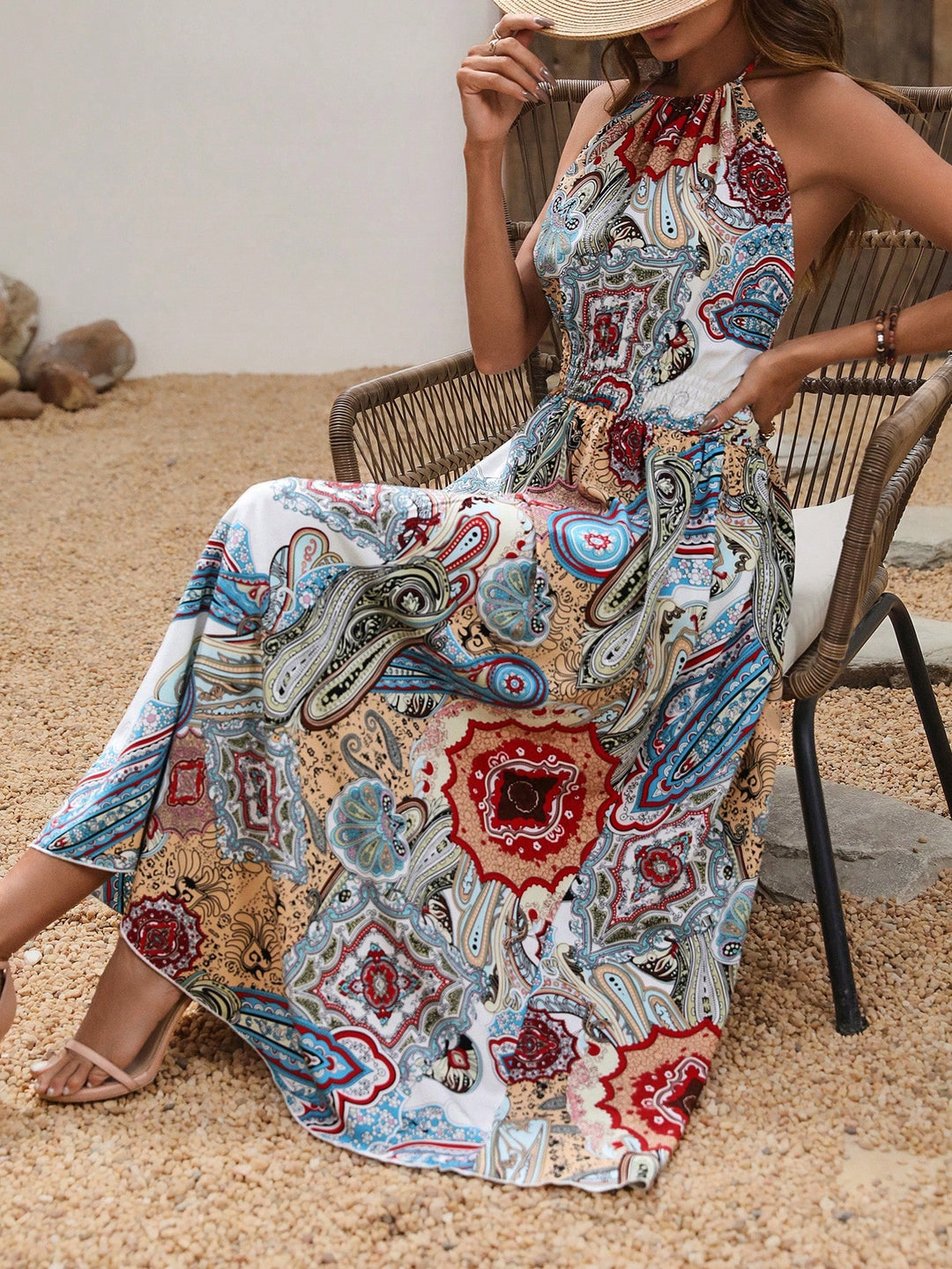 Rochie maxi SHEIN, mix culori