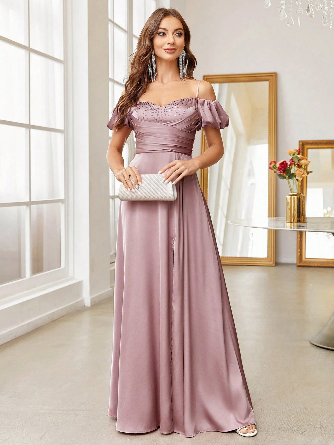 Rochie maxi SHEIN, roz