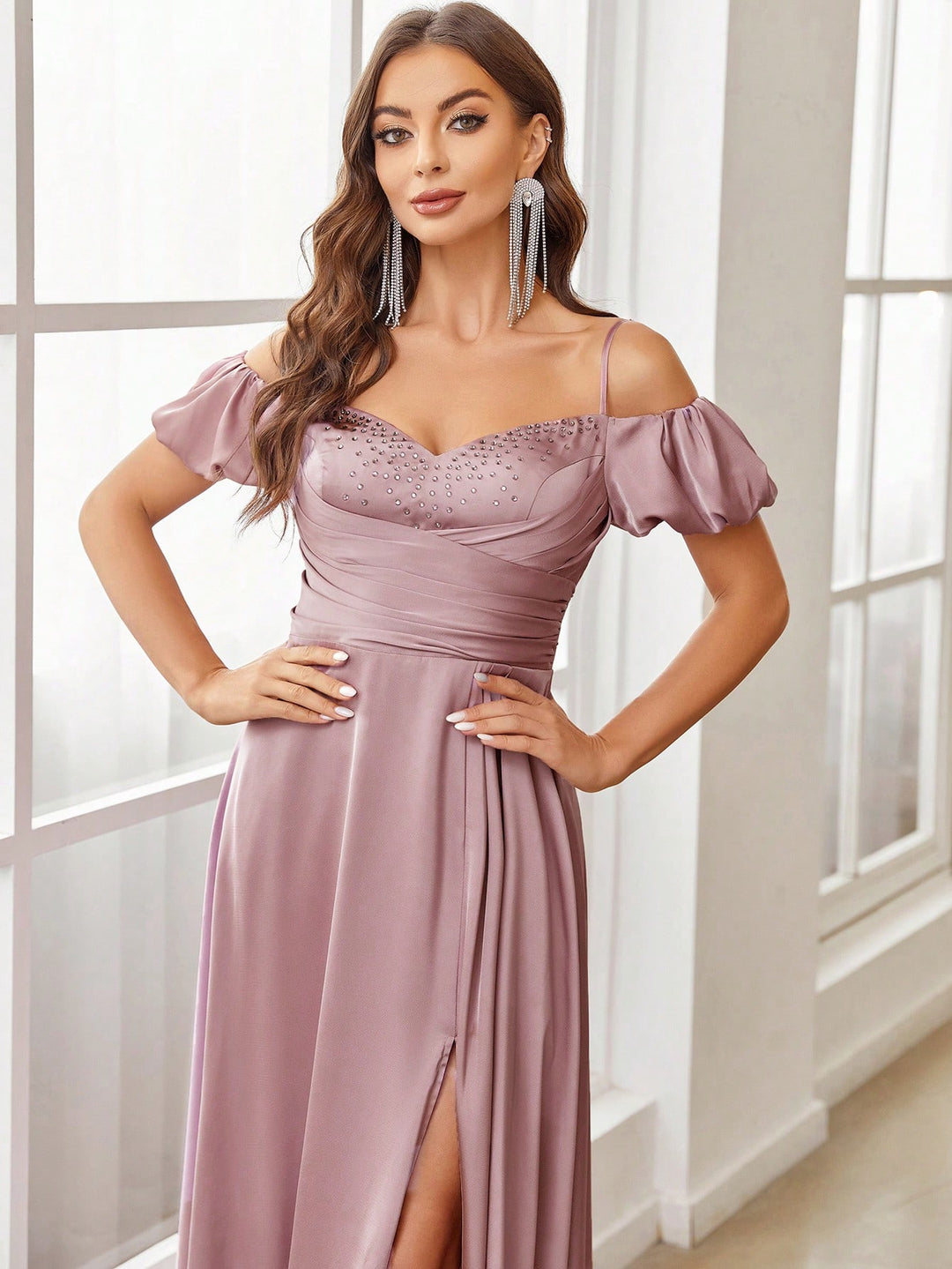 Rochie maxi SHEIN, roz