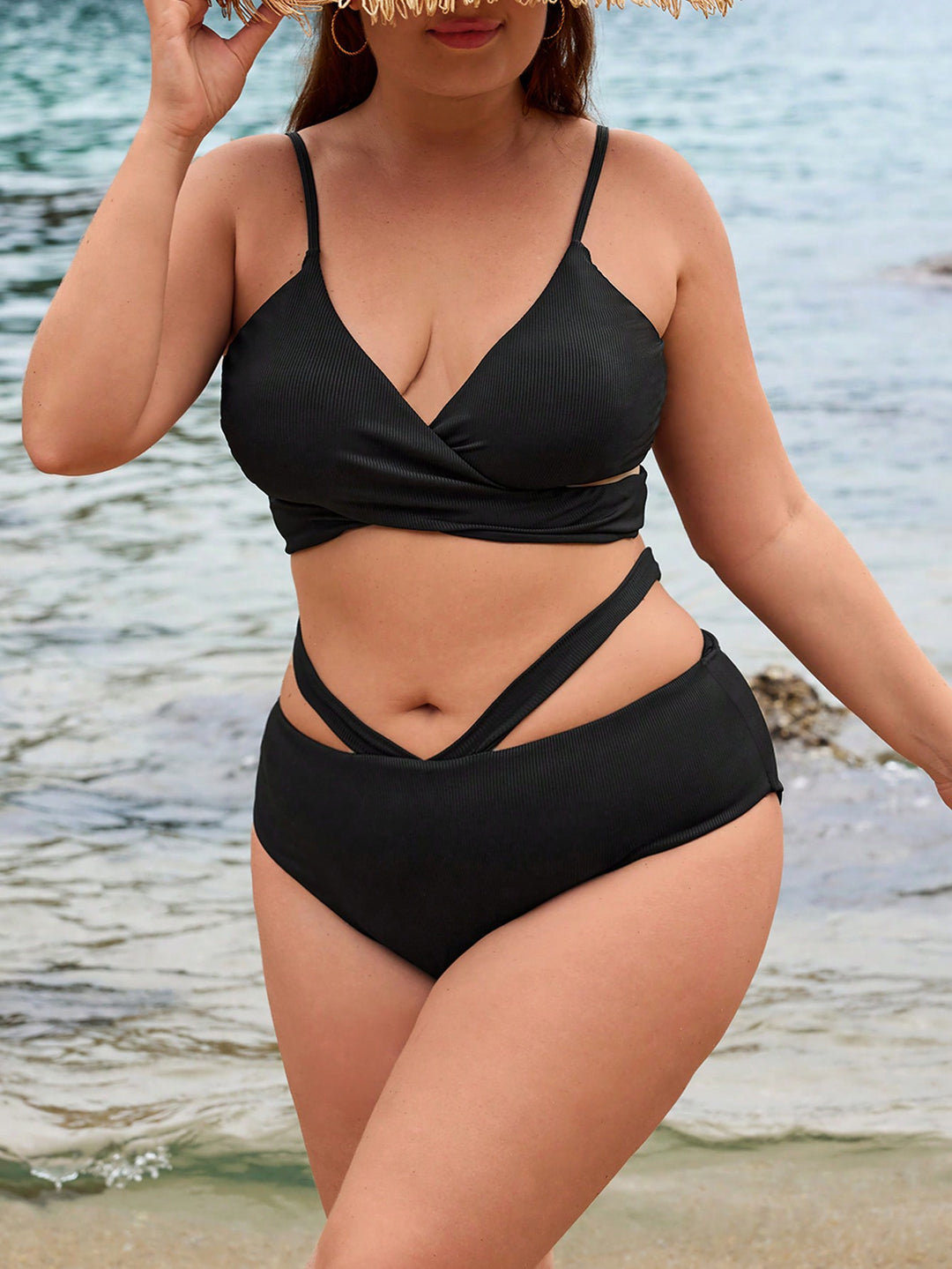 Set bikini de baie SHEIN, negru
