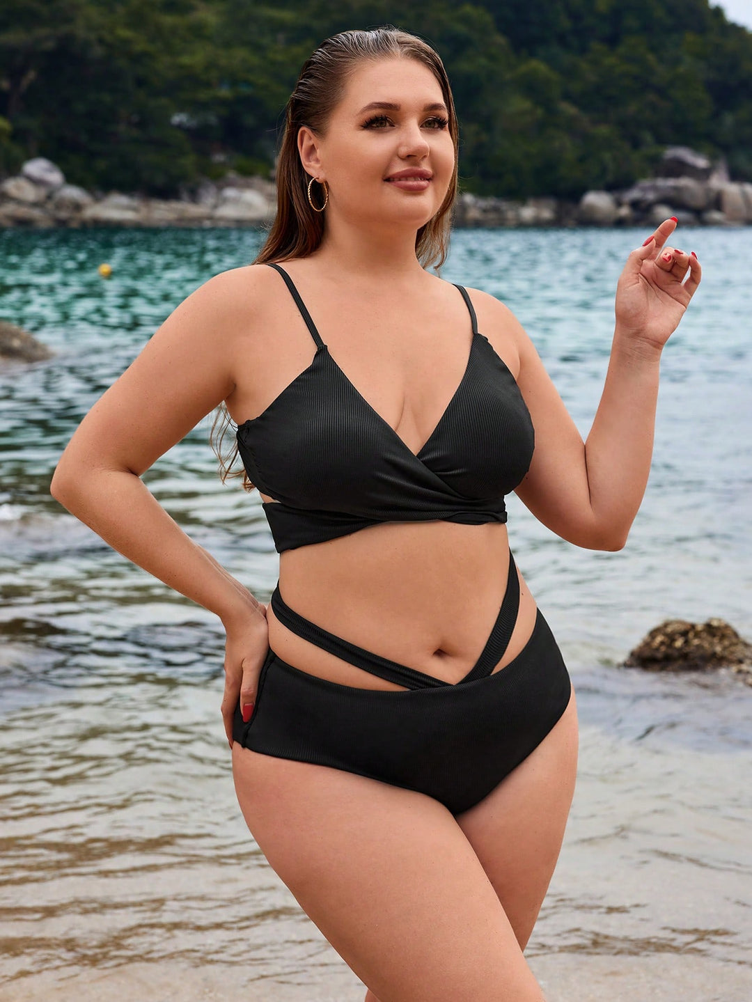 Set bikini de baie SHEIN, negru