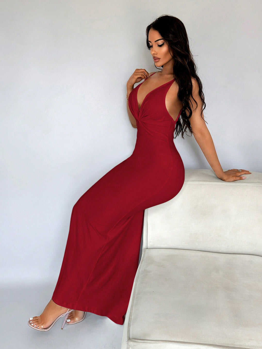 Rochie maxi SHEIN, vișiniu