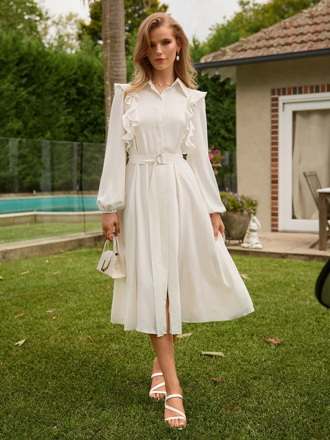 Rochie midi SHEIN, bej