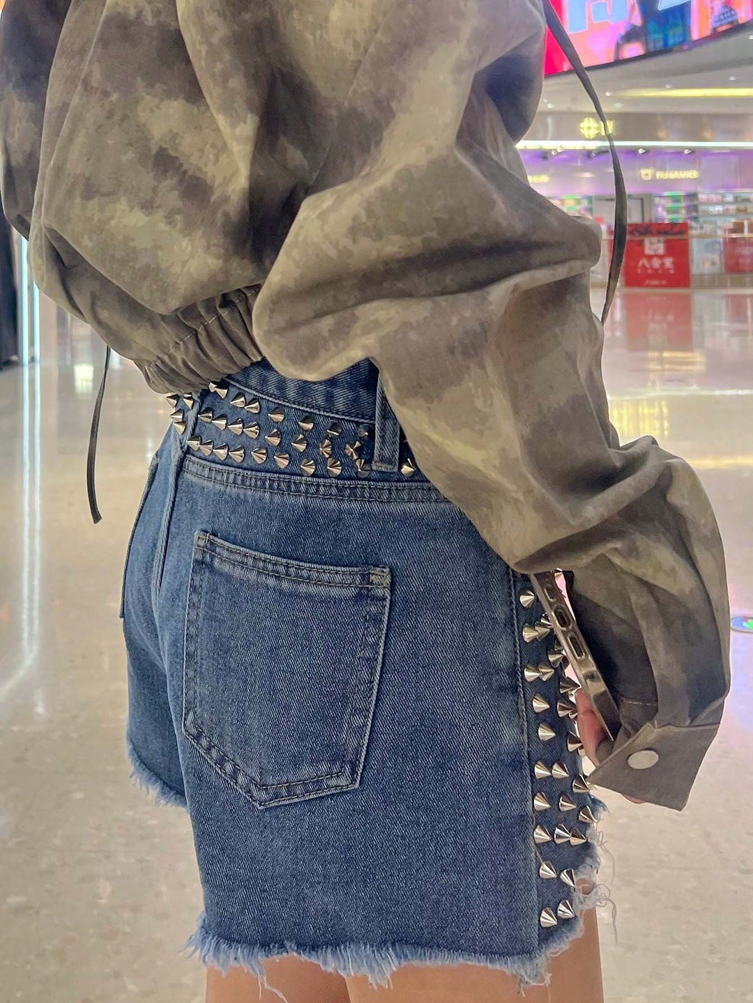 Pantaloni scurți SHEIN, albastru