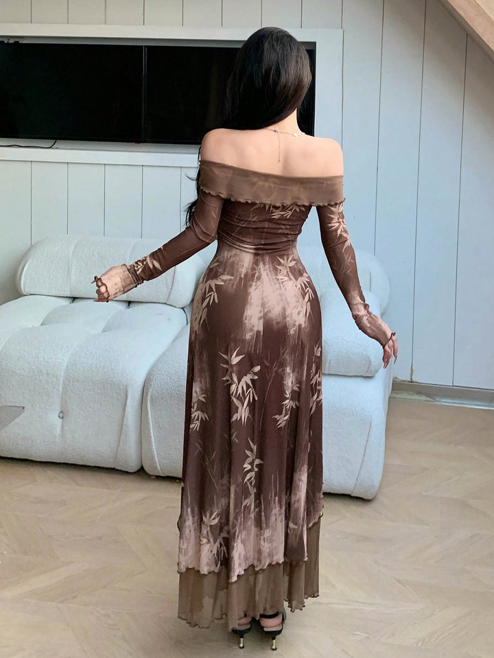 Rochie maxi SHEIN, maro