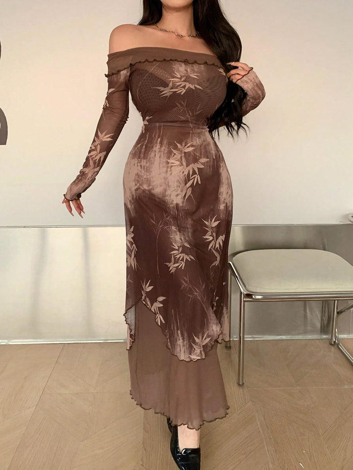 Rochie maxi SHEIN, maro