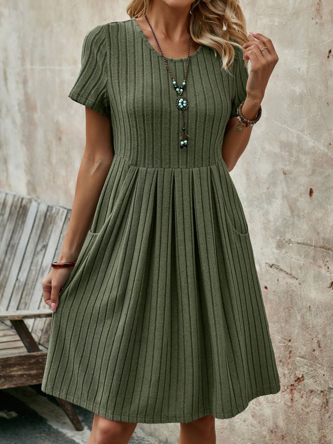 Rochie scurtă SHEIN, verde