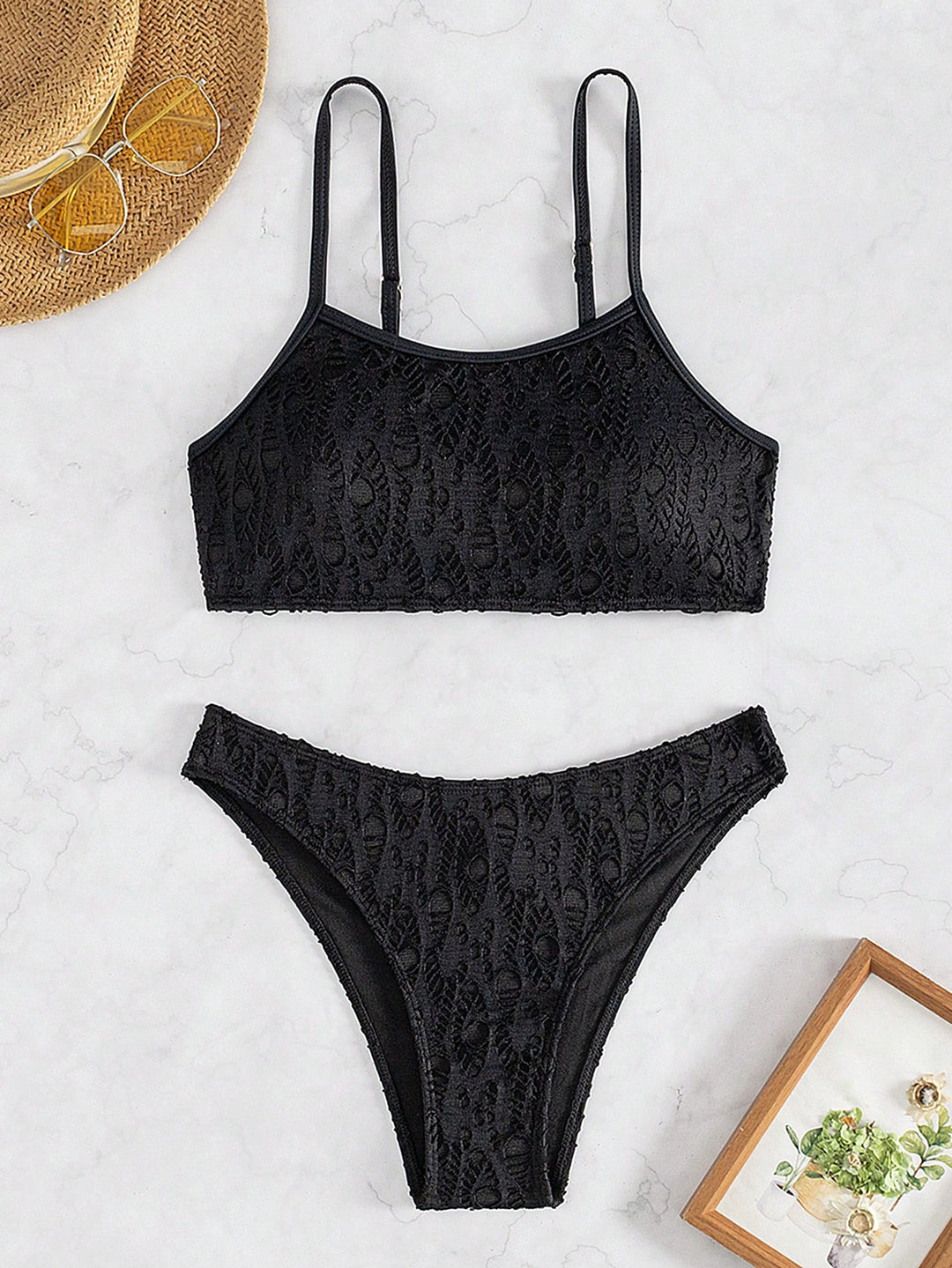Set bikini SHEIN, negru