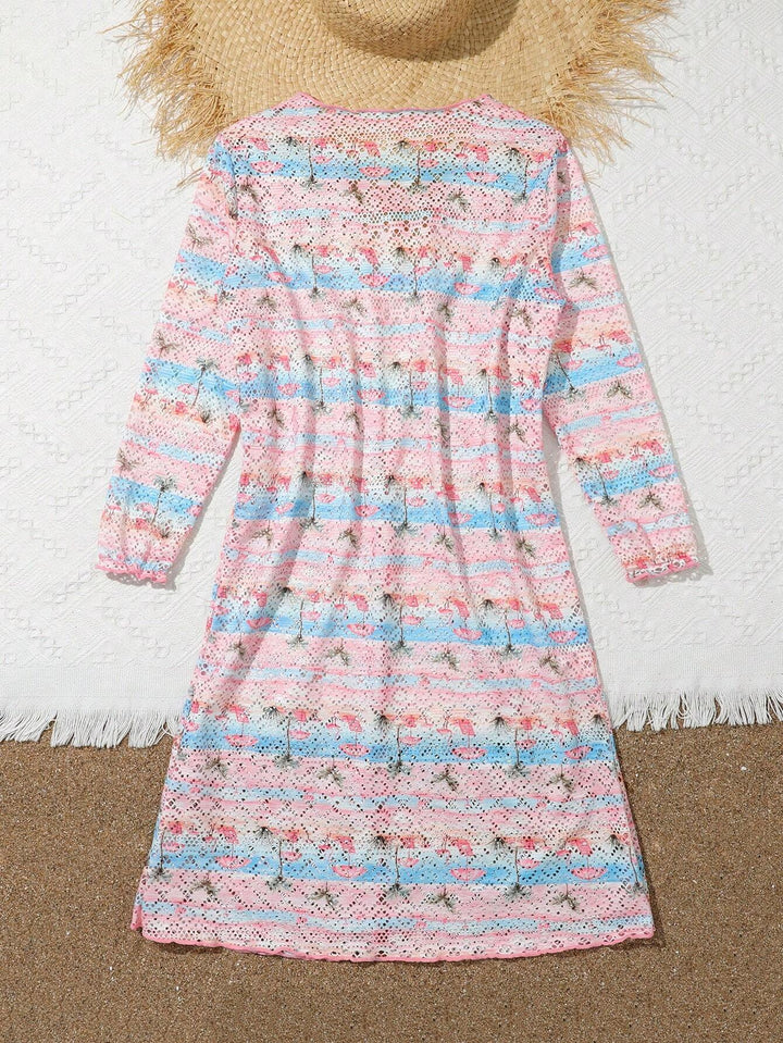 Cardigan de plajă SHEIN, mix culori