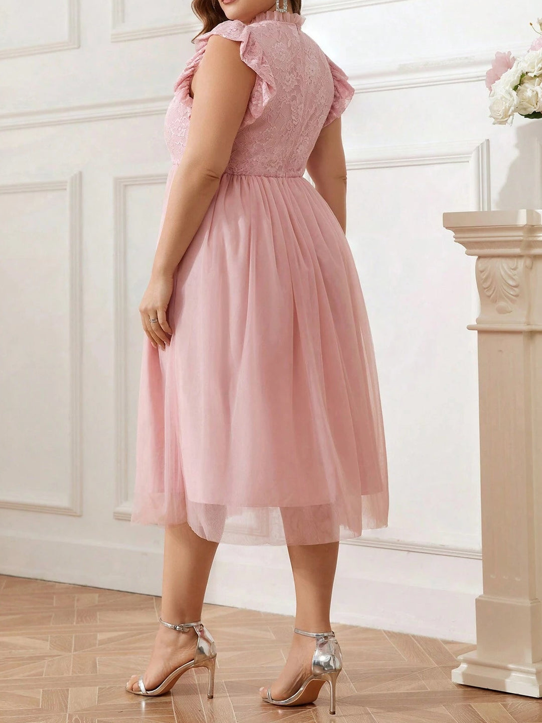 Rochie midi SHEIN, roz