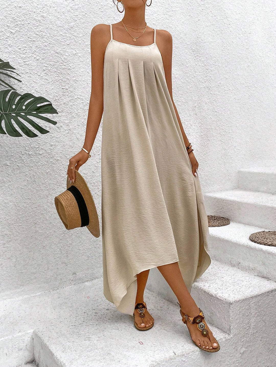 Rochie maxi SHEIN, bej