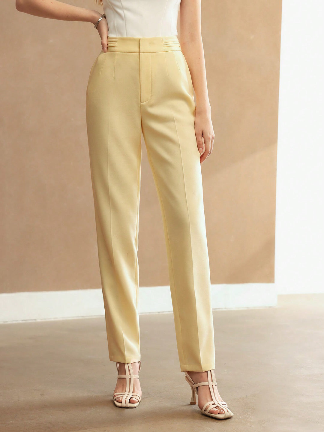 Pantalon SHEIN, galben