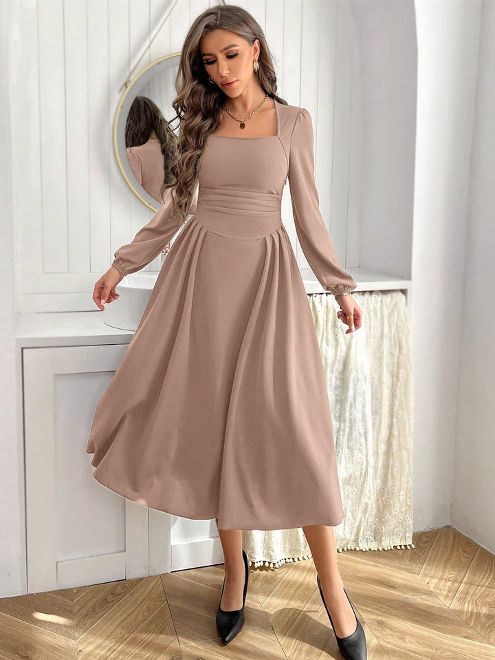 Rochie midi SHEIN, kaki