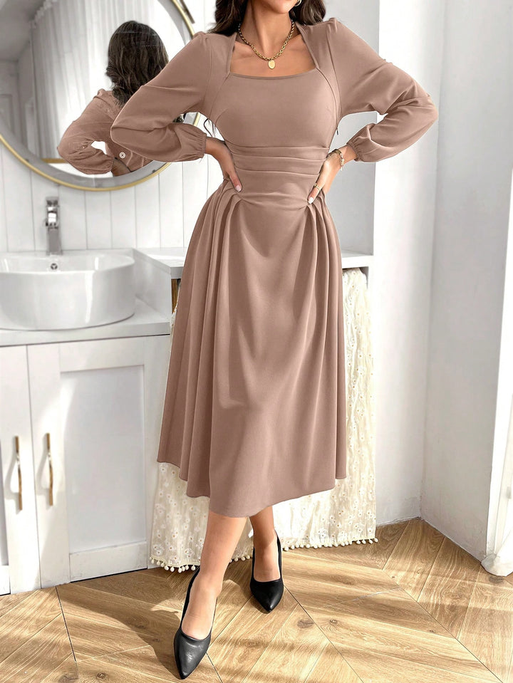 Rochie midi SHEIN, kaki