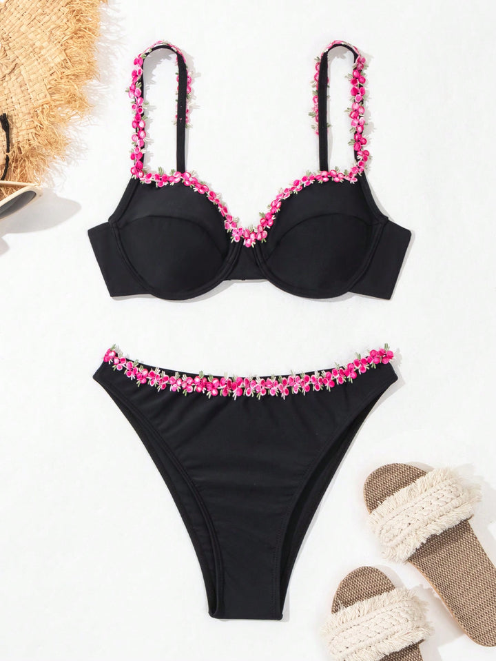 Set bikini SHEIN, negru