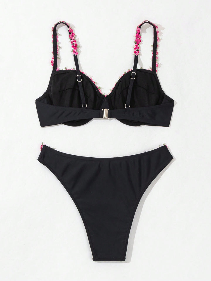 Set bikini SHEIN, negru
