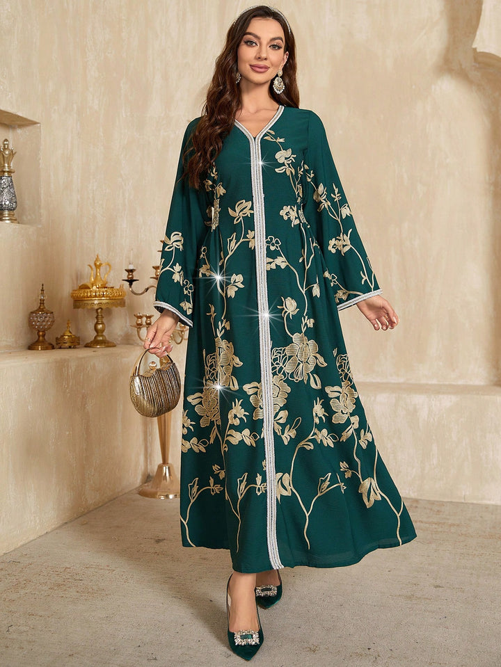 Set caftan și jalabiya SHEIN, verde