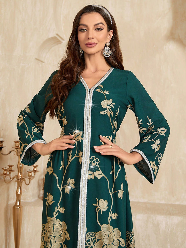 Set caftan și jalabiya SHEIN, verde