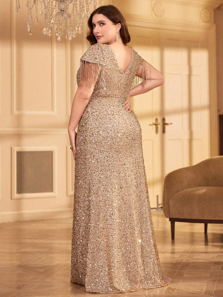 Rochie de ocazie SHEIN, crem