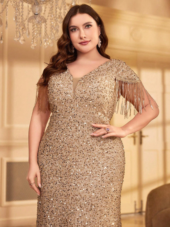 Rochie de ocazie SHEIN, crem