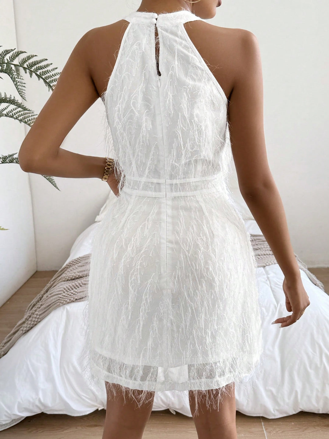 Rochie mini SHEIN, alb