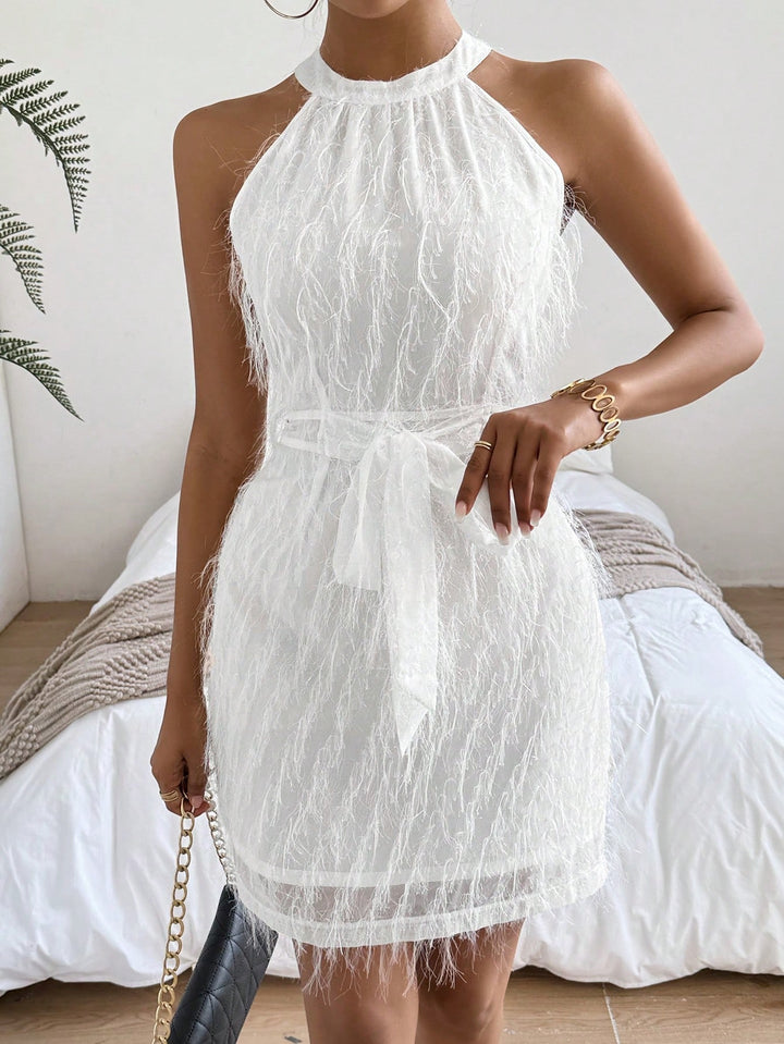 Rochie mini SHEIN, alb