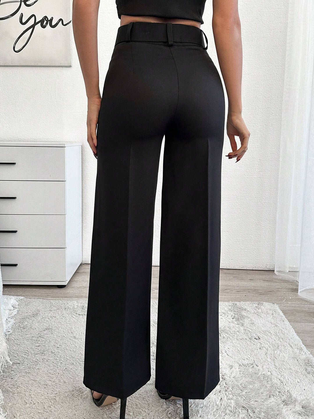Shein Curve+ nadrág, fekete