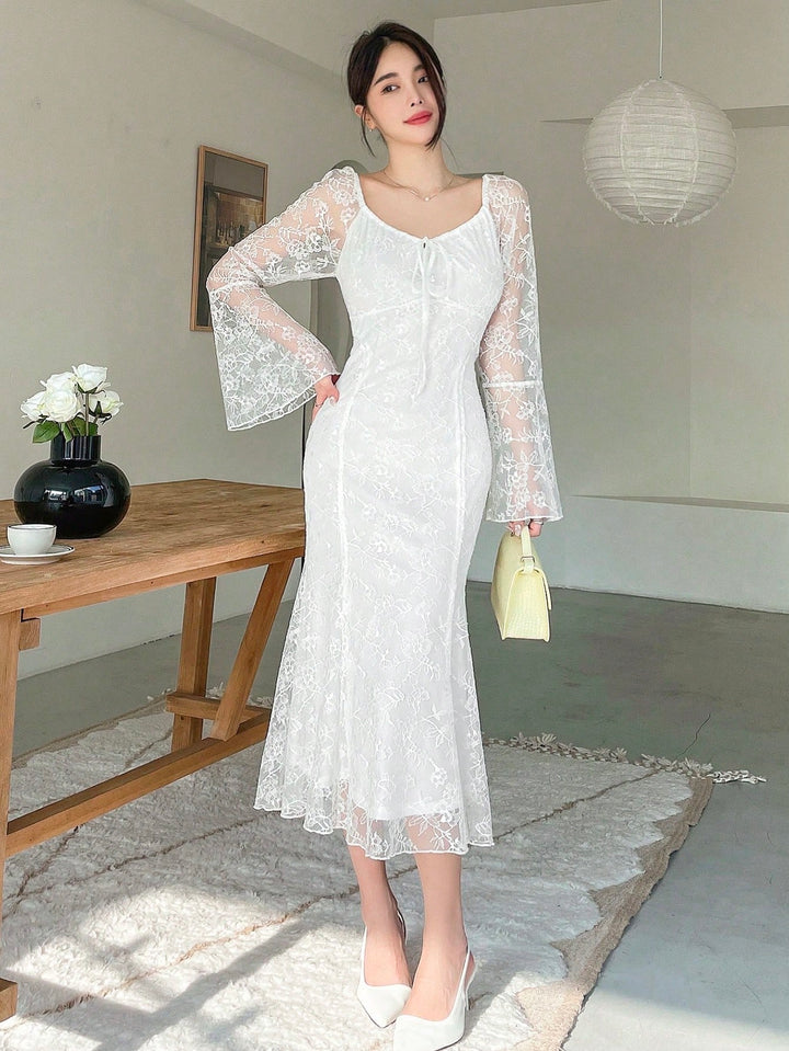 Rochie maxi SHEIN, bej