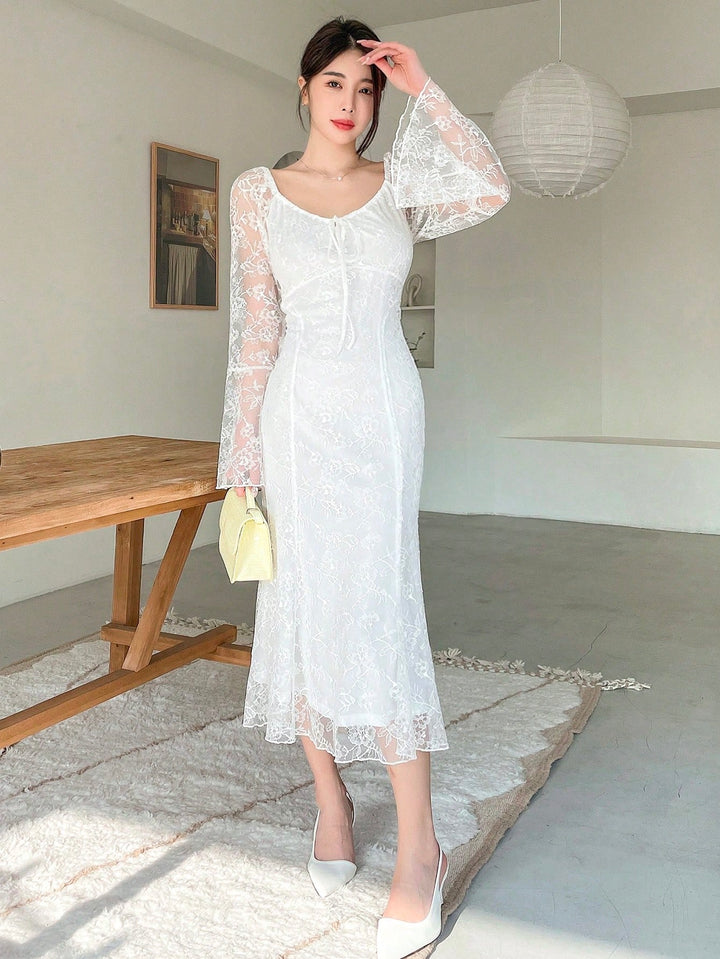 Rochie maxi SHEIN, bej