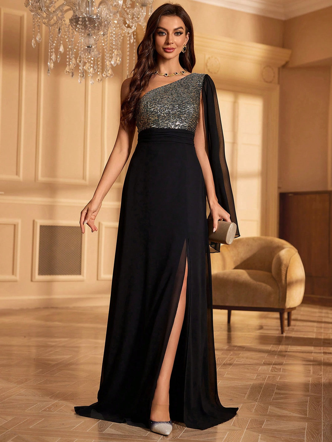 Rochie maxi SHEIN, negru