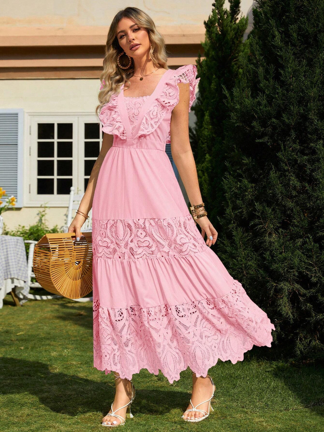 Rochie maxi SHEIN, roz