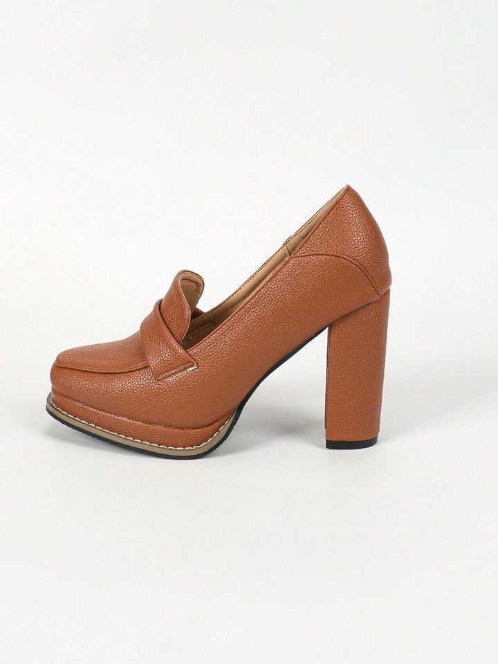 Pantofi cu toc SHEIN, maro