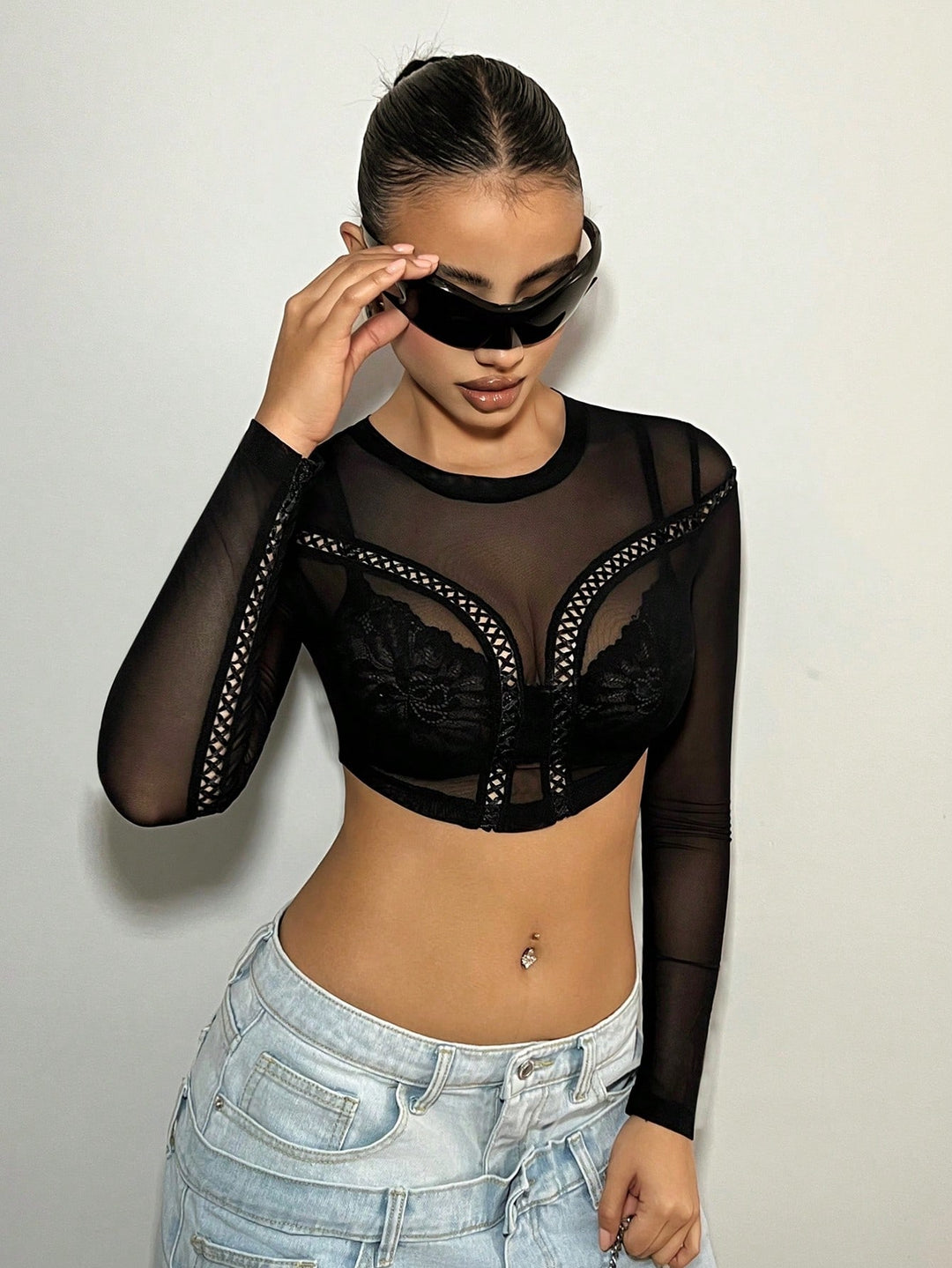 Top SHEIN, negru
