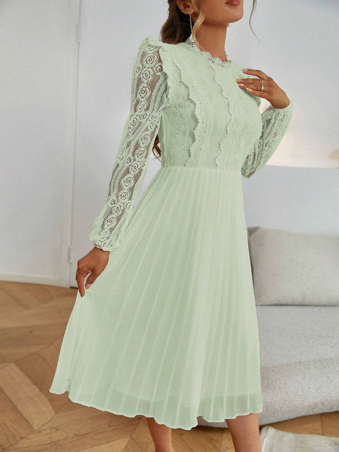 Rochie midi SHEIN, verde