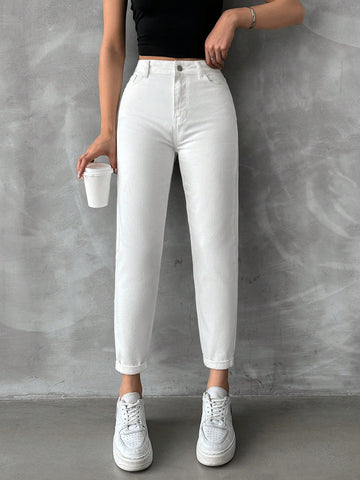 Jeans SHEIN, alb