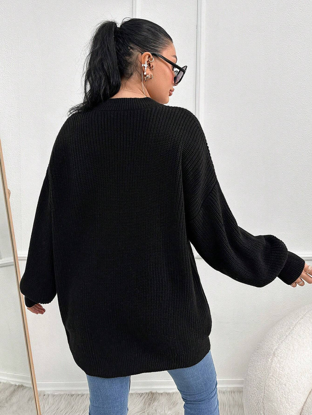 Pulover SHEIN, negru
