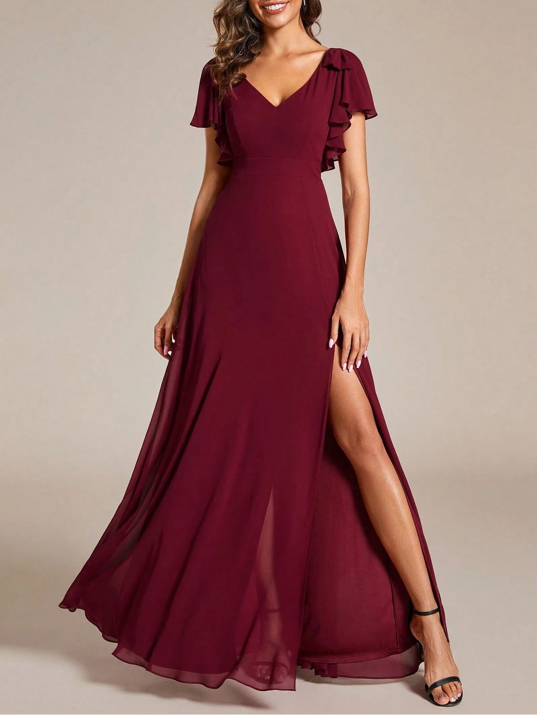 Rochie maxi SHEIN, vișiniu