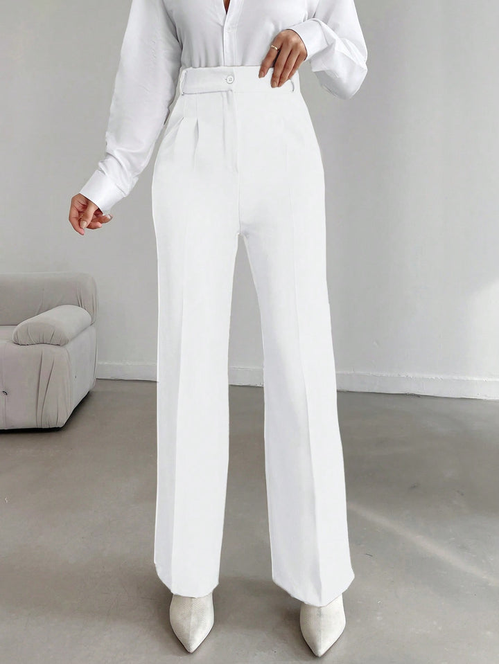 Pantalon SHEIN, alb