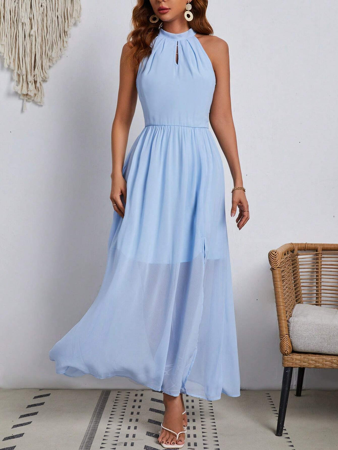 Rochie midi SHEIN, albastru