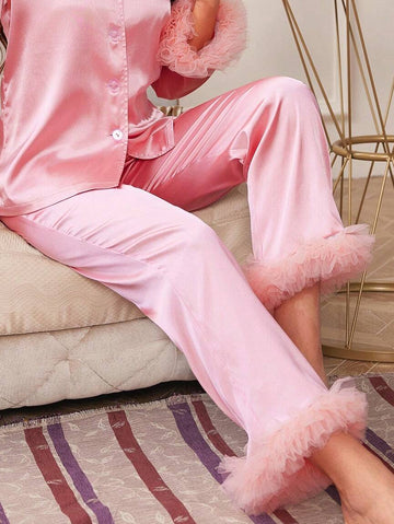 Pantaloni de pijama SHEIN, roz