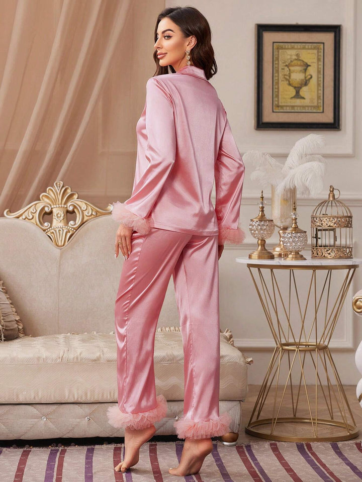 Pantaloni de pijama SHEIN, roz