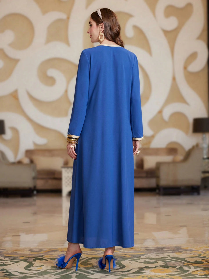Shein Curve+ maxi ruha, kék