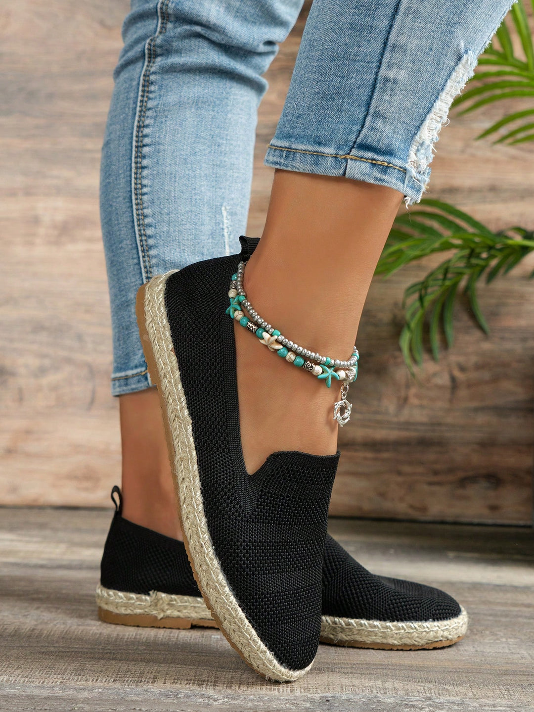 Espadrile SHEIN, negru