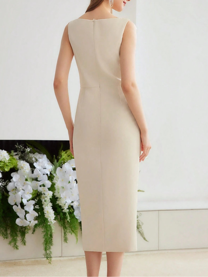 Rochie midi SHEIN, bej