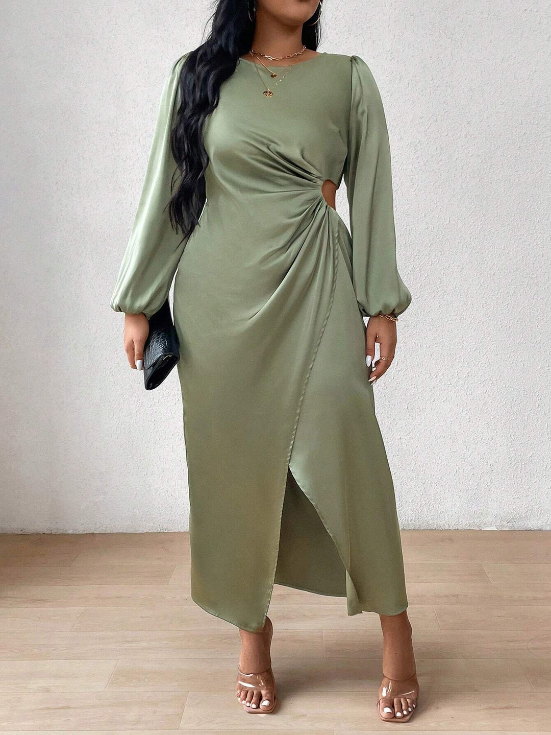 Rochie maxi SHEIN, verde
