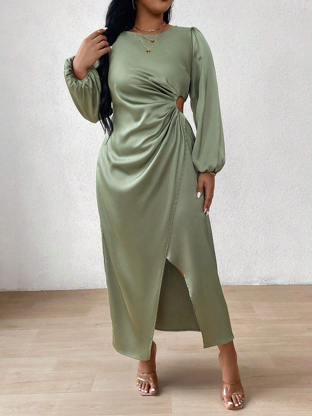 Rochie maxi SHEIN, verde
