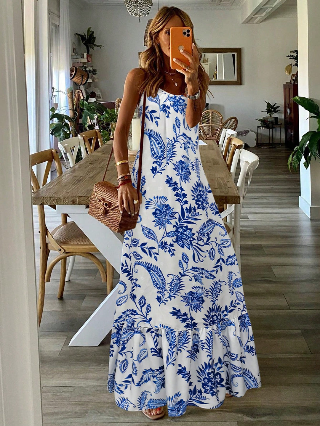 Rochie maxi SHEIN, albastru