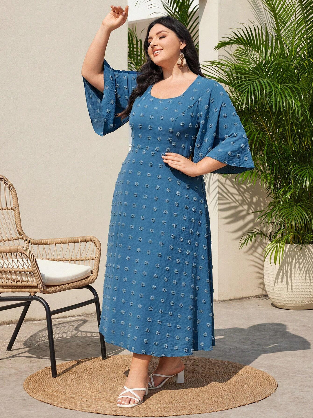 Rochie maxi SHEIN, albastru
