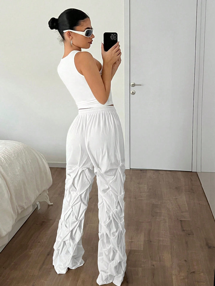 Pantaloni SHEIN, alb