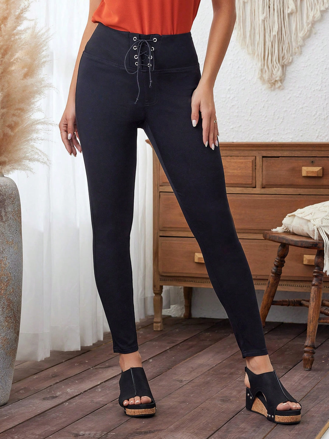 Pantaloni SHEIN, negru